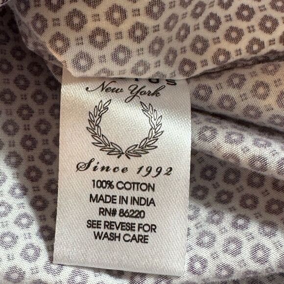 Cactus Shirt Mens Size Large Button Up Geo print Slim Fit Cotton Preppy light - Picture 10 of 10